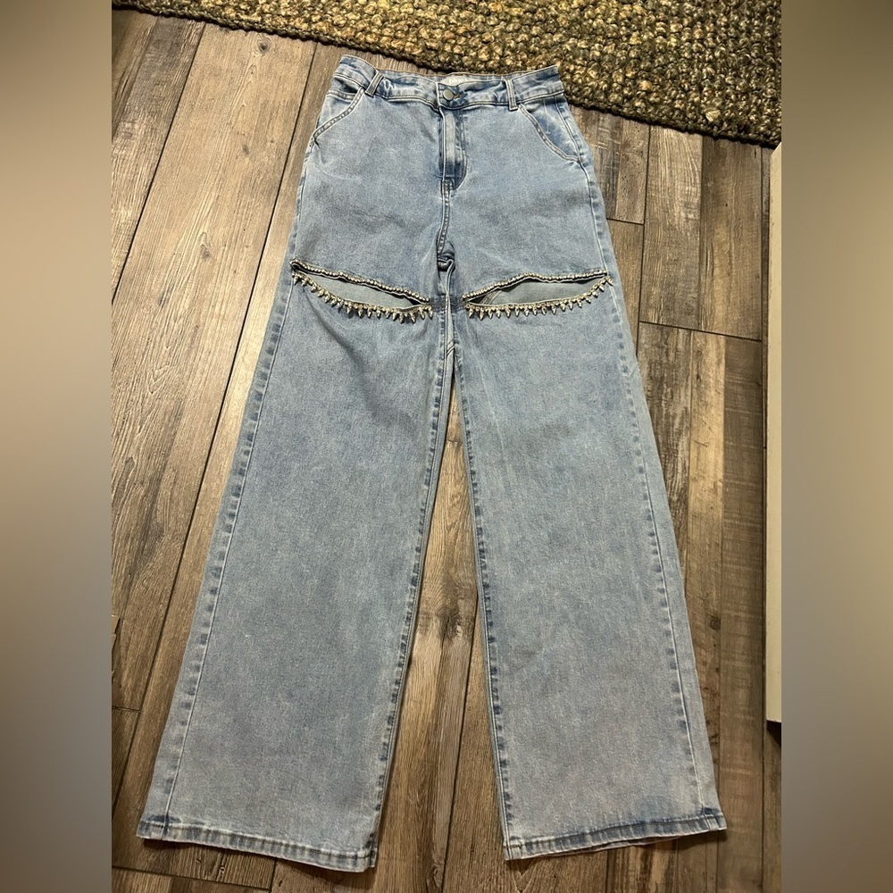 Blue B. Embellished Bling Gems light wash Women's Jeans